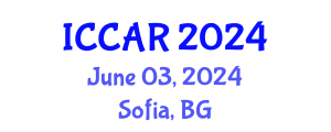 International Conference on Control, Automation and Robotics (ICCAR) June 03, 2024 - Sofia, Bulgaria