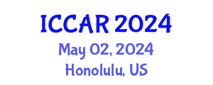 International Conference on Control, Automation and Robotics (ICCAR) May 02, 2024 - Honolulu, United States