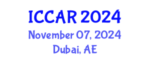 International Conference on Control, Automation and Robotics (ICCAR) November 07, 2024 - Dubai, United Arab Emirates