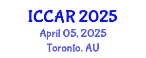 International Conference on Control, Automation and Robotics (ICCAR) April 05, 2025 - Toronto, Australia