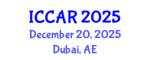 International Conference on Control, Automation and Robotics (ICCAR) December 20, 2025 - Dubai, United Arab Emirates