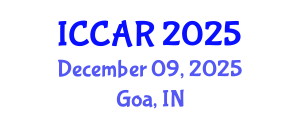 International Conference on Control, Automation and Robotics (ICCAR) December 09, 2025 - Goa, India
