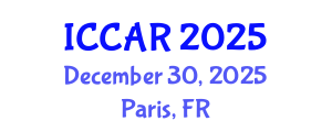 International Conference on Control, Automation and Robotics (ICCAR) December 30, 2025 - Paris, France