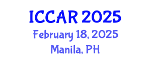 International Conference on Control, Automation and Robotics (ICCAR) February 18, 2025 - Manila, Philippines