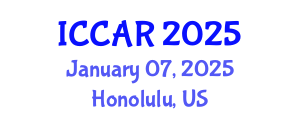 International Conference on Control, Automation and Robotics (ICCAR) January 07, 2025 - Honolulu, United States