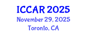International Conference on Control, Automation and Robotics (ICCAR) November 29, 2025 - Toronto, Canada