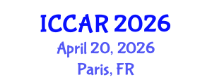 International Conference on Control, Automation and Robotics (ICCAR) April 20, 2026 - Paris, France International Conference on Control, Automation and Robotics (ICCAR) April 20, 2026 - Paris, France