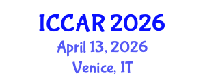 International Conference on Control, Automation and Robotics (ICCAR) April 13, 2026 - Venice, Italy International Conference on Control, Automation and Robotics (ICCAR) April 13, 2026 - Venice, Italy