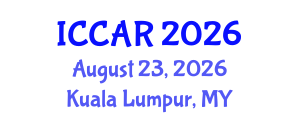 International Conference on Control, Automation and Robotics (ICCAR) August 23, 2026 - Kuala Lumpur, Malaysia International Conference on Control, Automation and Robotics (ICCAR) August 23, 2026 - Kuala Lumpur, Malaysia