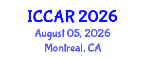 International Conference on Control, Automation and Robotics (ICCAR) August 05, 2026 - Montreal, Canada International Conference on Control, Automation and Robotics (ICCAR) August 05, 2026 - Montreal, Canada