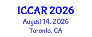 International Conference on Control, Automation and Robotics (ICCAR) August 14, 2026 - Toronto, Canada International Conference on Control, Automation and Robotics (ICCAR) August 14, 2026 - Toronto, Canada