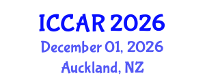International Conference on Control, Automation and Robotics (ICCAR) December 01, 2026 - Auckland, New Zealand International Conference on Control, Automation and Robotics (ICCAR) December 01, 2026 - Auckland, New Zealand