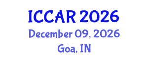 International Conference on Control, Automation and Robotics (ICCAR) December 09, 2026 - Goa, India International Conference on Control, Automation and Robotics (ICCAR) December 09, 2026 - Goa, India