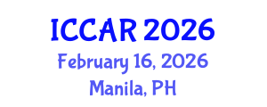 International Conference on Control, Automation and Robotics (ICCAR) February 16, 2026 - Manila, Philippines