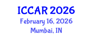 International Conference on Control, Automation and Robotics (ICCAR) February 16, 2026 - Mumbai, India International Conference on Control, Automation and Robotics (ICCAR) February 16, 2026 - Mumbai, India