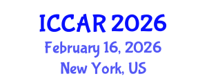 International Conference on Control, Automation and Robotics (ICCAR) February 16, 2026 - New York, United States International Conference on Control, Automation and Robotics (ICCAR) February 16, 2026 - New York, United States