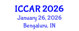 International Conference on Control, Automation and Robotics (ICCAR) January 26, 2026 - Bengaluru, India International Conference on Control, Automation and Robotics (ICCAR) January 26, 2026 - Bengaluru, India