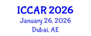 International Conference on Control, Automation and Robotics (ICCAR) January 26, 2026 - Dubai, United Arab Emirates International Conference on Control, Automation and Robotics (ICCAR) January 26, 2026 - Dubai, United Arab Emirates