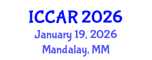 International Conference on Control, Automation and Robotics (ICCAR) January 19, 2026 - Mandalay, Myanmar International Conference on Control, Automation and Robotics (ICCAR) January 19, 2026 - Mandalay, Myanmar