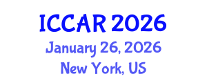 International Conference on Control, Automation and Robotics (ICCAR) January 26, 2026 - New York, United States International Conference on Control, Automation and Robotics (ICCAR) January 26, 2026 - New York, United States