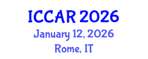 International Conference on Control, Automation and Robotics (ICCAR) January 12, 2026 - Rome, Italy International Conference on Control, Automation and Robotics (ICCAR) January 12, 2026 - Rome, Italy