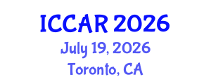 International Conference on Control, Automation and Robotics (ICCAR) July 19, 2026 - Toronto, Canada