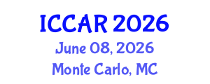 International Conference on Control, Automation and Robotics (ICCAR) June 08, 2026 - Monte Carlo, Monaco International Conference on Control, Automation and Robotics (ICCAR) June 08, 2026 - Monte Carlo, Monaco
