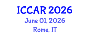 International Conference on Control, Automation and Robotics (ICCAR) June 01, 2026 - Rome, Italy International Conference on Control, Automation and Robotics (ICCAR) June 01, 2026 - Rome, Italy