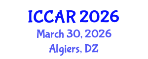 International Conference on Control, Automation and Robotics (ICCAR) March 30, 2026 - Algiers, Algeria International Conference on Control, Automation and Robotics (ICCAR) March 30, 2026 - Algiers, Algeria