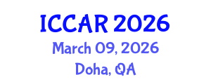 International Conference on Control, Automation and Robotics (ICCAR) March 09, 2026 - Doha, Qatar International Conference on Control, Automation and Robotics (ICCAR) March 09, 2026 - Doha, Qatar