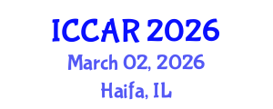 International Conference on Control, Automation and Robotics (ICCAR) March 02, 2026 - Haifa, Israel International Conference on Control, Automation and Robotics (ICCAR) March 02, 2026 - Haifa, Israel
