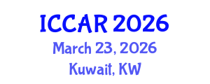 International Conference on Control, Automation and Robotics (ICCAR) March 23, 2026 - Kuwait, Kuwait