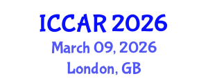 International Conference on Control, Automation and Robotics (ICCAR) March 09, 2026 - London, United Kingdom International Conference on Control, Automation and Robotics (ICCAR) March 09, 2026 - London, United Kingdom