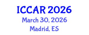 International Conference on Control, Automation and Robotics (ICCAR) March 30, 2026 - Madrid, Spain International Conference on Control, Automation and Robotics (ICCAR) March 30, 2026 - Madrid, Spain