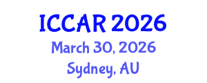 International Conference on Control, Automation and Robotics (ICCAR) March 30, 2026 - Sydney, Australia International Conference on Control, Automation and Robotics (ICCAR) March 30, 2026 - Sydney, Australia