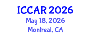 International Conference on Control, Automation and Robotics (ICCAR) May 18, 2026 - Montreal, Canada International Conference on Control, Automation and Robotics (ICCAR) May 18, 2026 - Montreal, Canada