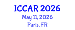 International Conference on Control, Automation and Robotics (ICCAR) May 11, 2026 - Paris, France
