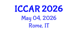 International Conference on Control, Automation and Robotics (ICCAR) May 04, 2026 - Rome, Italy International Conference on Control, Automation and Robotics (ICCAR) May 04, 2026 - Rome, Italy