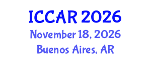International Conference on Control, Automation and Robotics (ICCAR) November 18, 2026 - Buenos Aires, Argentina International Conference on Control, Automation and Robotics (ICCAR) November 18, 2026 - Buenos Aires, Argentina