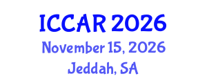 International Conference on Control, Automation and Robotics (ICCAR) November 15, 2026 - Jeddah, Saudi Arabia International Conference on Control, Automation and Robotics (ICCAR) November 15, 2026 - Jeddah, Saudi Arabia