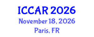International Conference on Control, Automation and Robotics (ICCAR) November 18, 2026 - Paris, France International Conference on Control, Automation and Robotics (ICCAR) November 18, 2026 - Paris, France