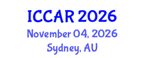 International Conference on Control, Automation and Robotics (ICCAR) November 04, 2026 - Sydney, Australia International Conference on Control, Automation and Robotics (ICCAR) November 04, 2026 - Sydney, Australia