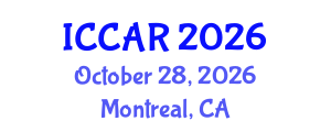International Conference on Control, Automation and Robotics (ICCAR) October 28, 2026 - Montreal, Canada International Conference on Control, Automation and Robotics (ICCAR) October 28, 2026 - Montreal, Canada