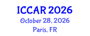 International Conference on Control, Automation and Robotics (ICCAR) October 28, 2026 - Paris, France International Conference on Control, Automation and Robotics (ICCAR) October 28, 2026 - Paris, France