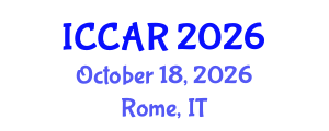 International Conference on Control, Automation and Robotics (ICCAR) October 18, 2026 - Rome, Italy International Conference on Control, Automation and Robotics (ICCAR) October 18, 2026 - Rome, Italy
