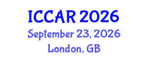 International Conference on Control, Automation and Robotics (ICCAR) September 23, 2026 - London, United Kingdom International Conference on Control, Automation and Robotics (ICCAR) September 23, 2026 - London, United Kingdom