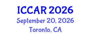 International Conference on Control, Automation and Robotics (ICCAR) September 20, 2026 - Toronto, Canada International Conference on Control, Automation and Robotics (ICCAR) September 20, 2026 - Toronto, Canada