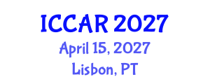 International Conference on Control, Automation and Robotics (ICCAR) April 15, 2027 - Lisbon, Portugal International Conference on Control, Automation and Robotics (ICCAR) April 15, 2027 - Lisbon, Portugal