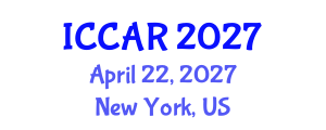 International Conference on Control, Automation and Robotics (ICCAR) April 22, 2027 - New York, United States International Conference on Control, Automation and Robotics (ICCAR) April 22, 2027 - New York, United States
