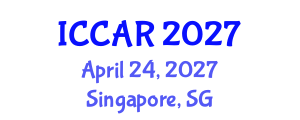 International Conference on Control, Automation and Robotics (ICCAR) April 24, 2027 - Singapore, Singapore International Conference on Control, Automation and Robotics (ICCAR) April 24, 2027 - Singapore, Singapore